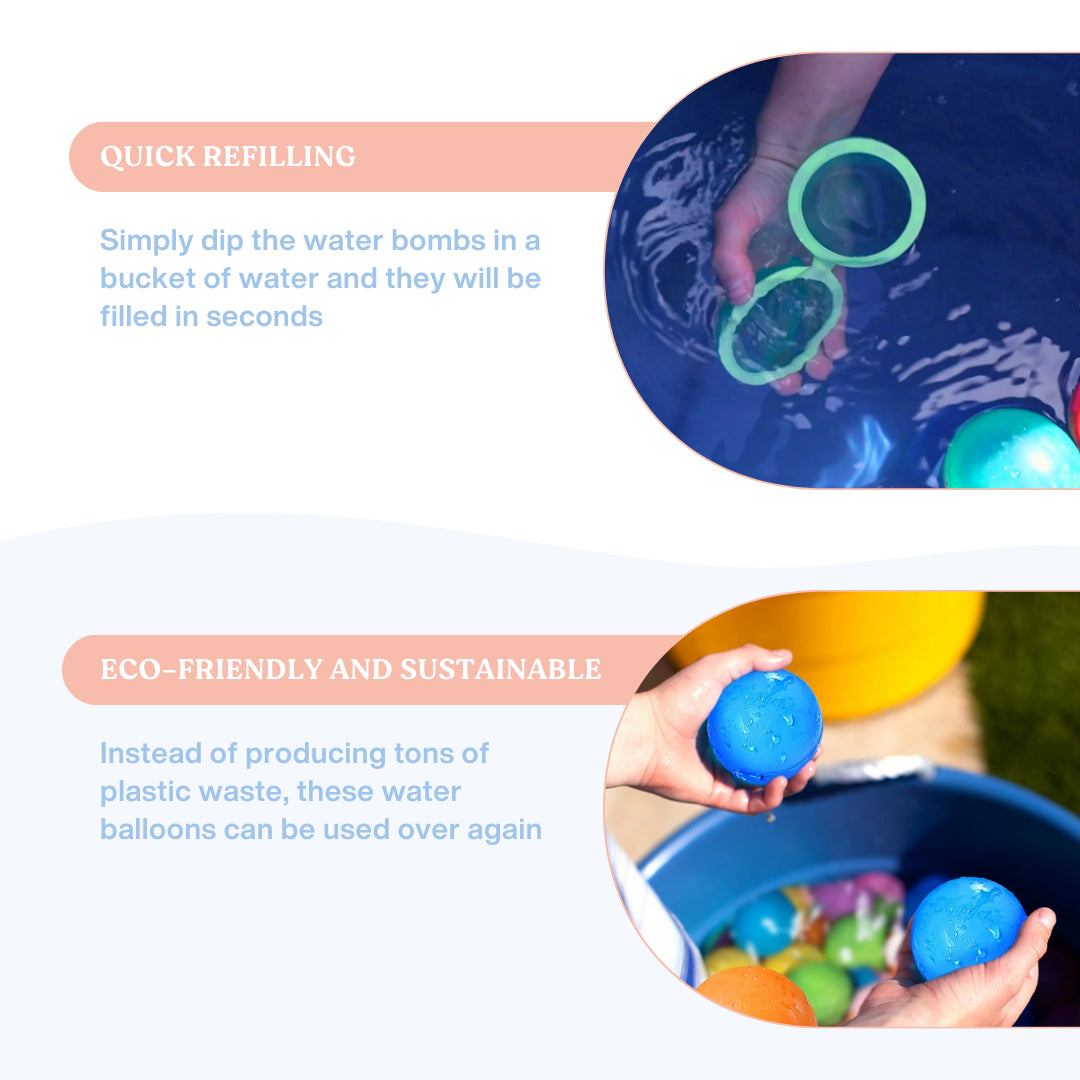 Silicone magnetic water balls