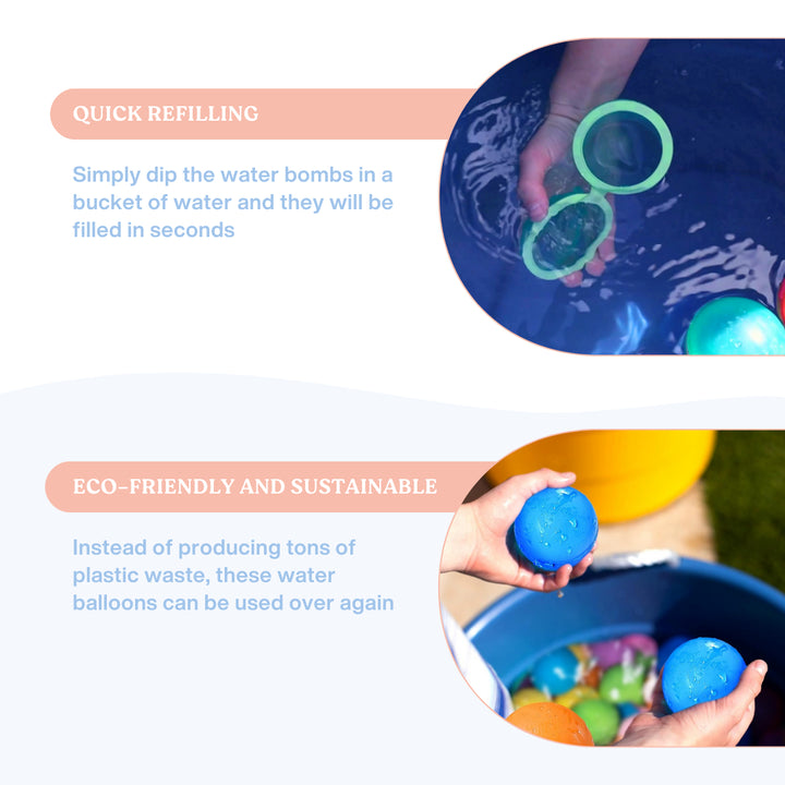 Silicone magnetic water balls