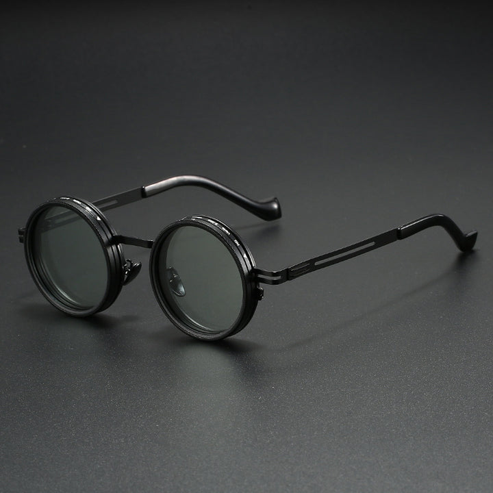 Retro round polarized glasses
