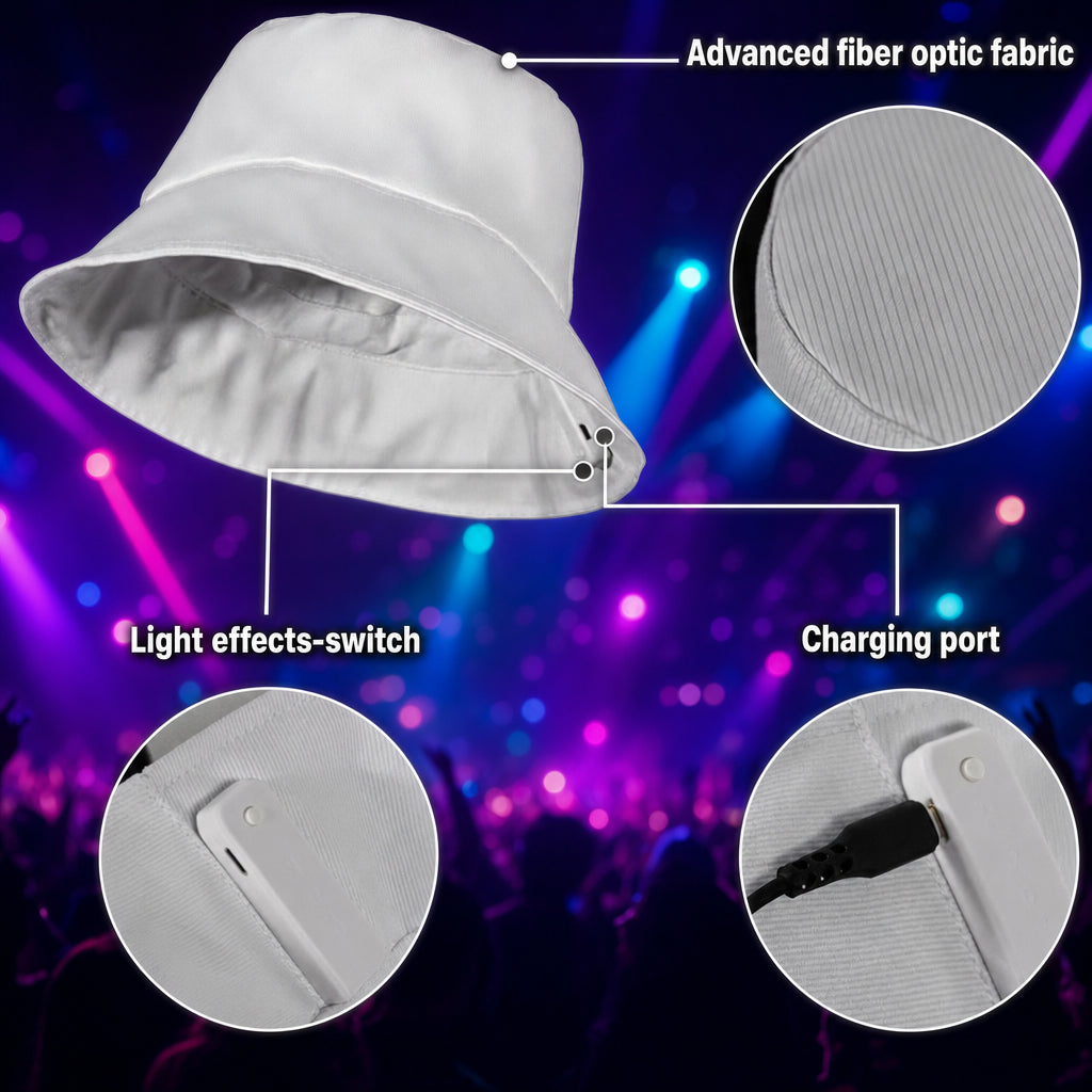 Cool glowing fisherman hat