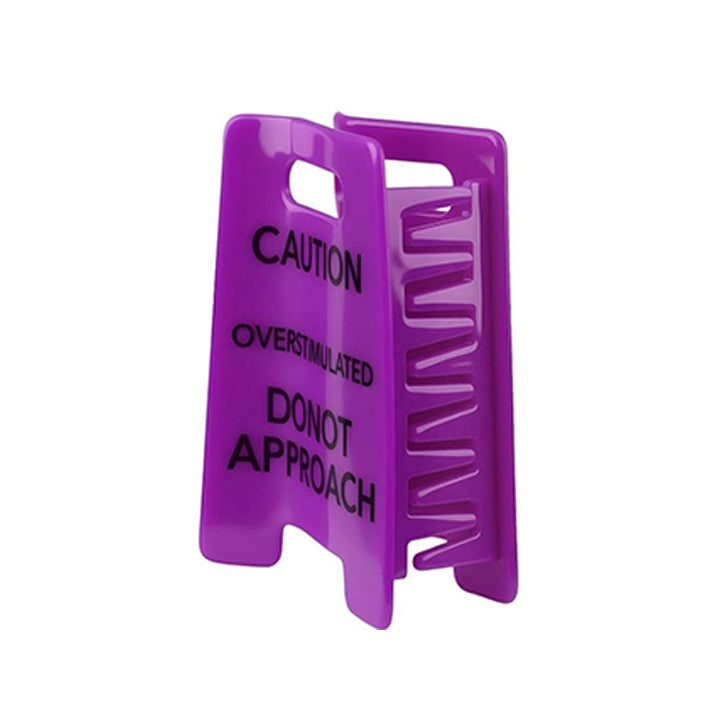 "Overstimulated" Warning Sign Novelty Hair Clip