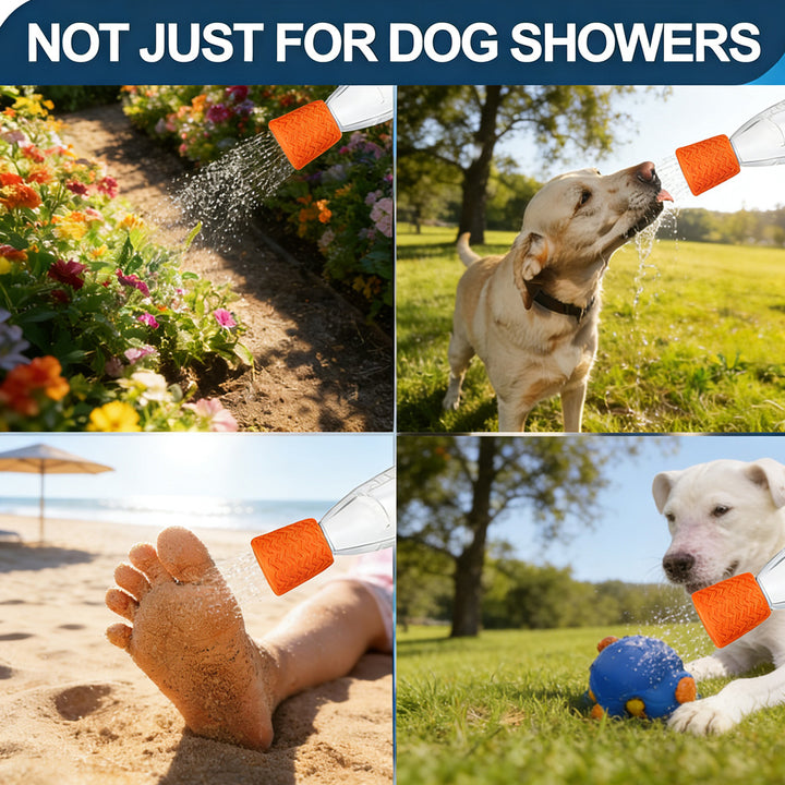 Portable outdoor cleaning shower head