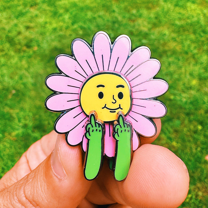 Attitude Daisy Enamel Pin
