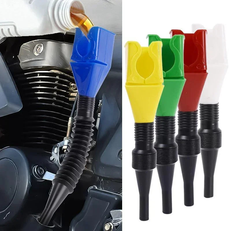Foldable telescopic hose funnel