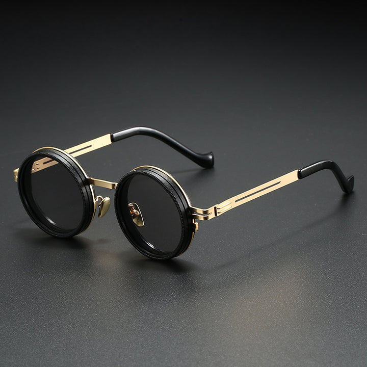 Retro round polarized glasses