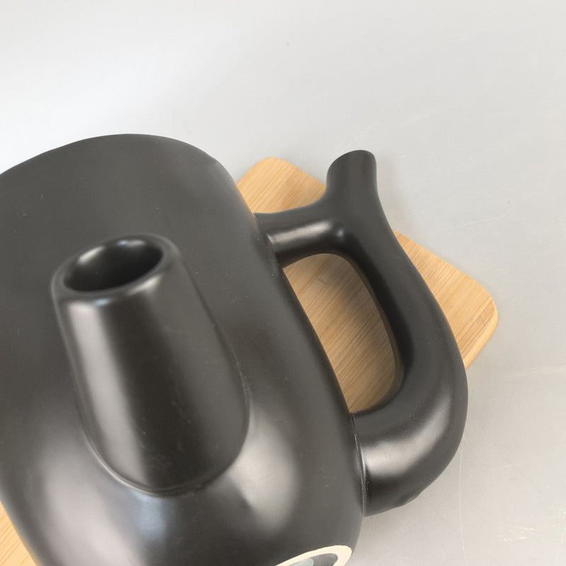 Double-walled ceramic pipe cup