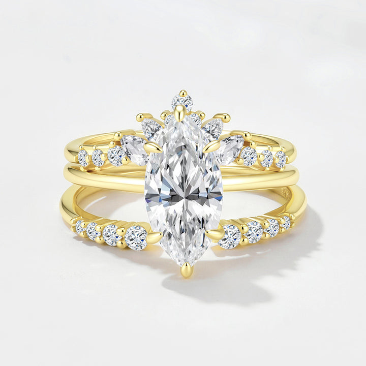 Moissanite stacked rings