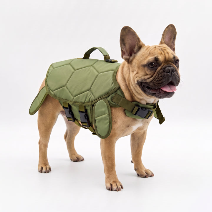 Turtle-shaped pet life jacket