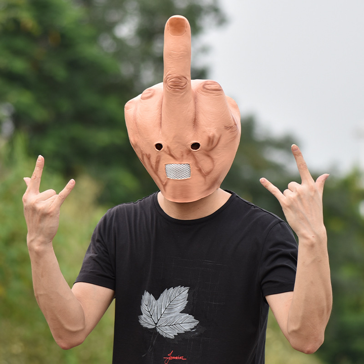 Middle-finger prank contemptuous headwear
