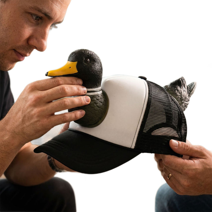 3D Wild Duck Head Funny Mesh Cap