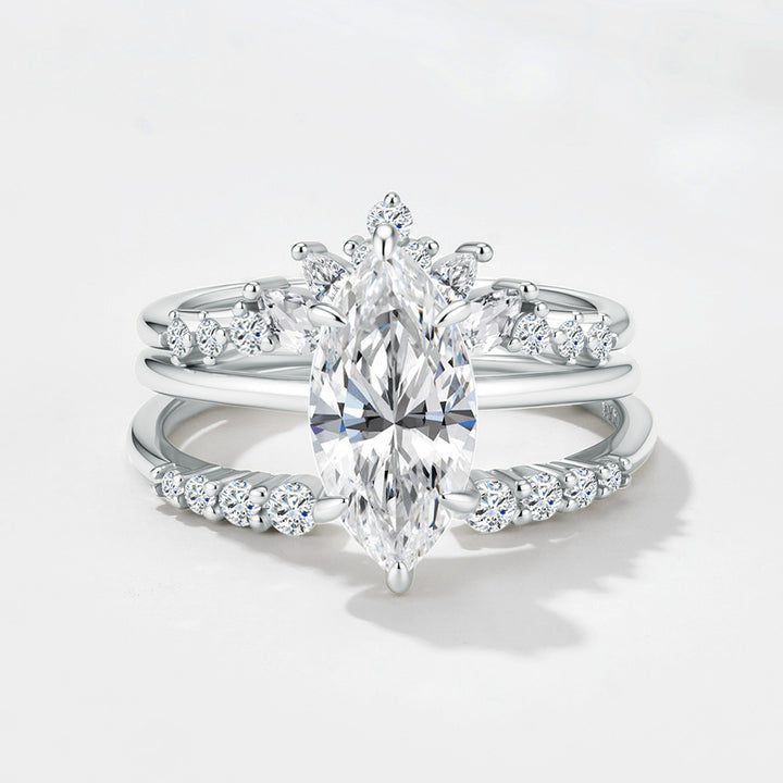 Moissanite stacked rings