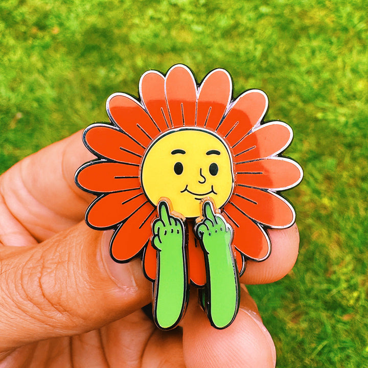 Attitude Daisy Enamel Pin
