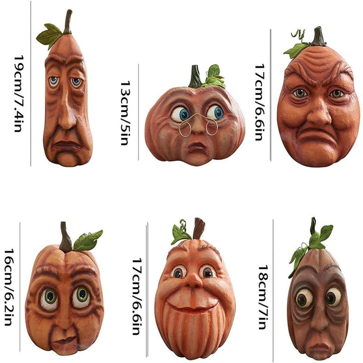 Six quirky pumpkin ornaments