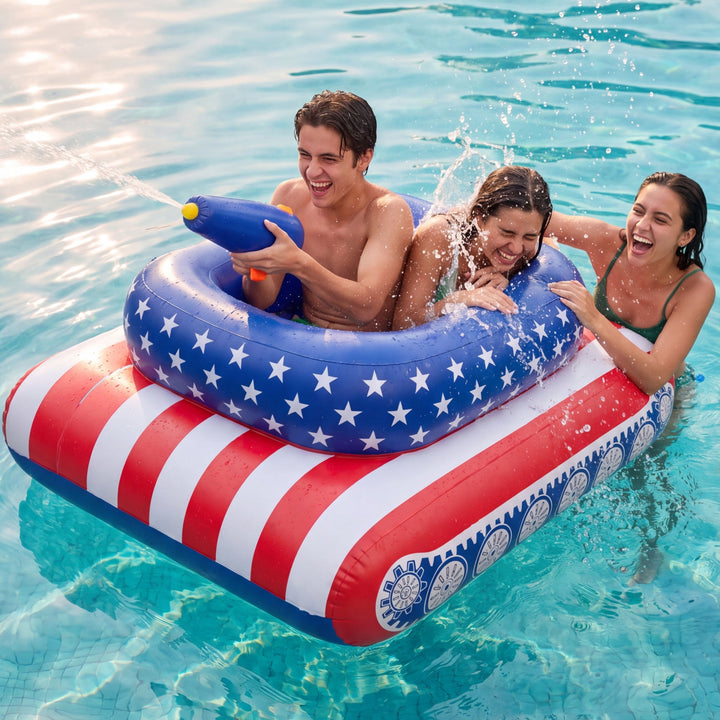 Water tank for inflatable water jet tank
