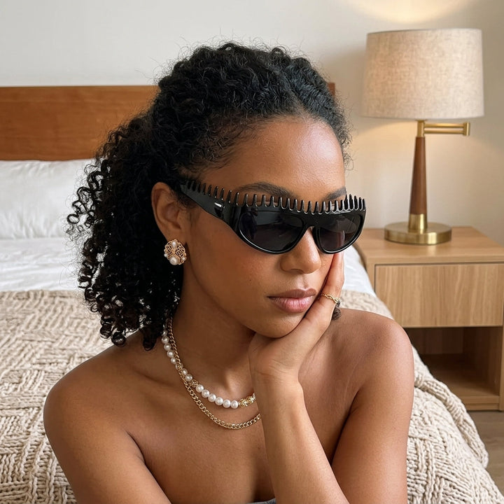 Spiky Comb Frame Y2K Party Sunglasses