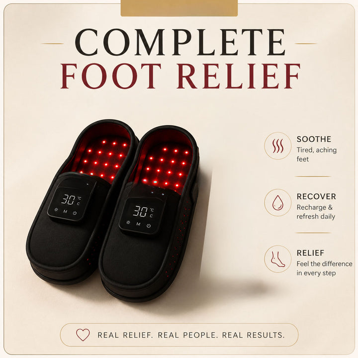 Red light heating therapy shoes