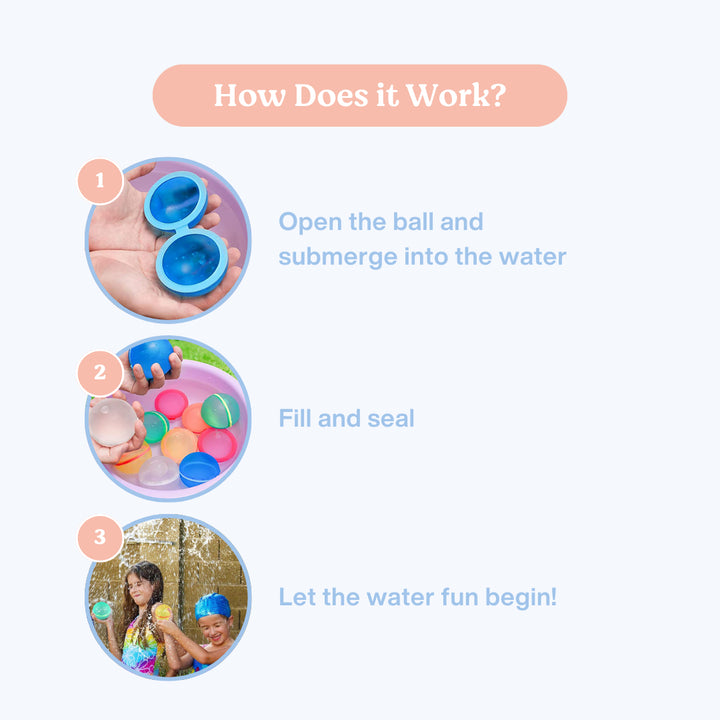 Silicone magnetic water balls