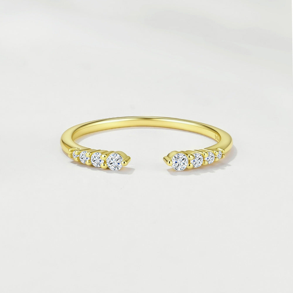 Moissanite stacked rings
