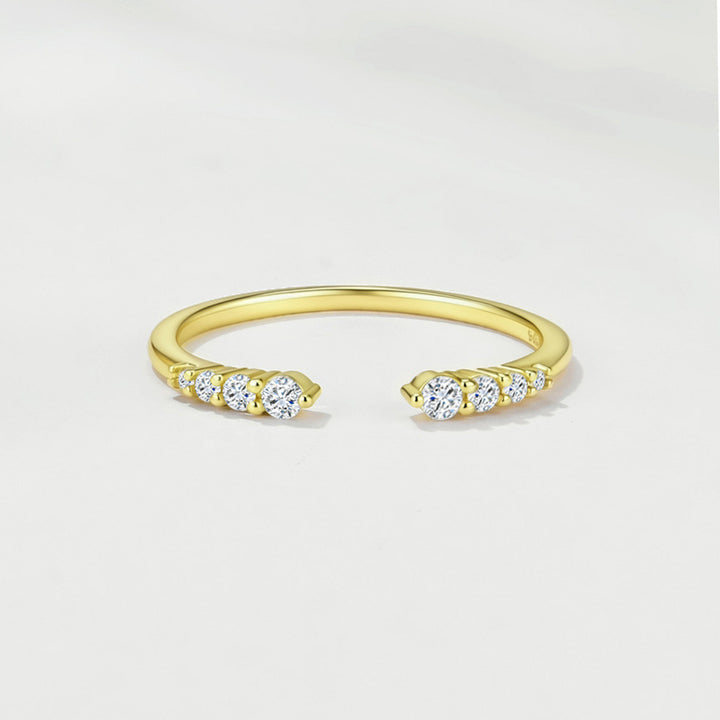 Moissanite stacked rings