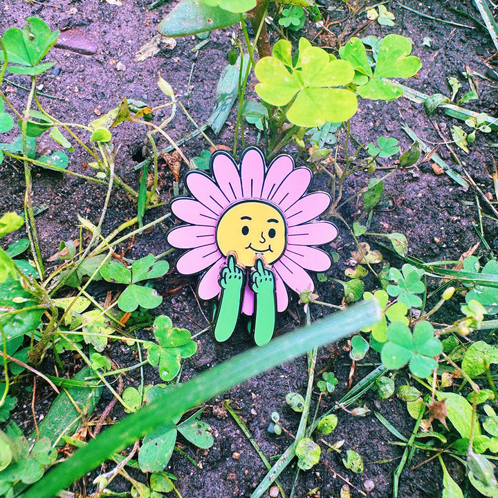 Attitude Daisy Enamel Pin