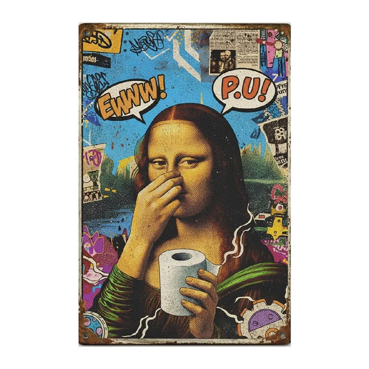 Funny Retro Bathroom Wall Decor