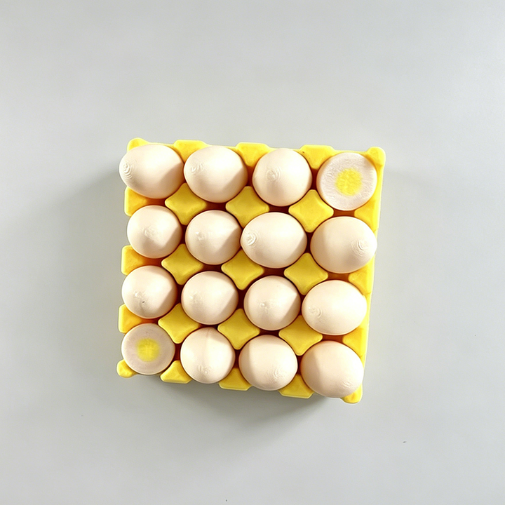 Individual egg-shaped refrigerator magnet decoration