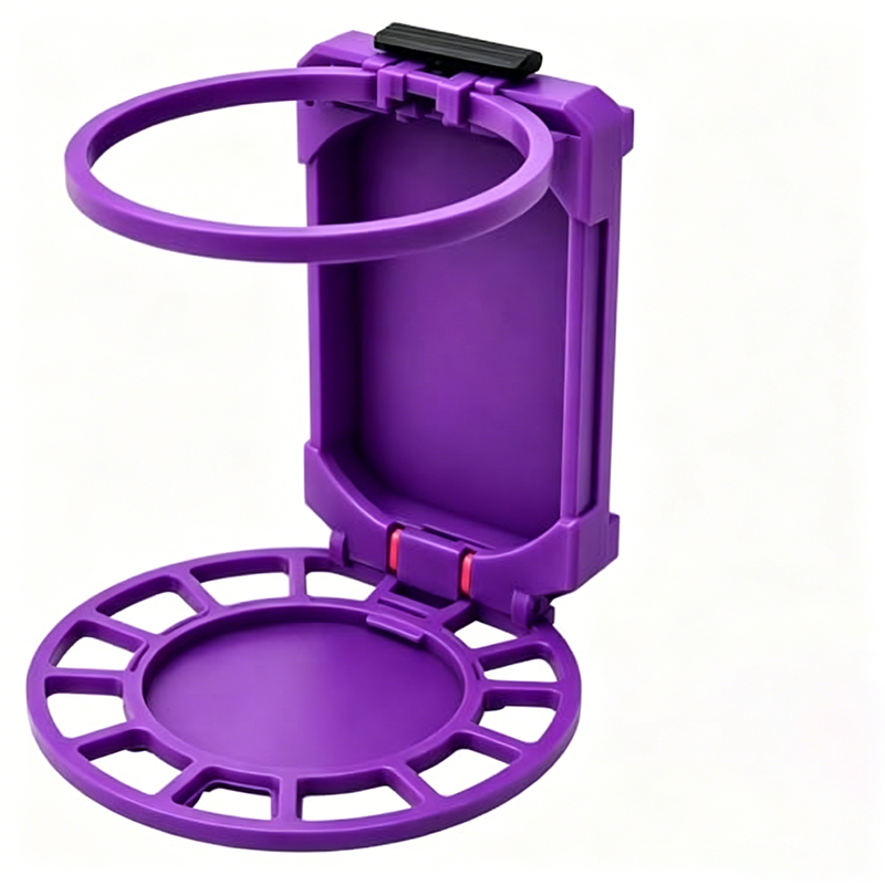 Collapsible belt-mounted drink holder