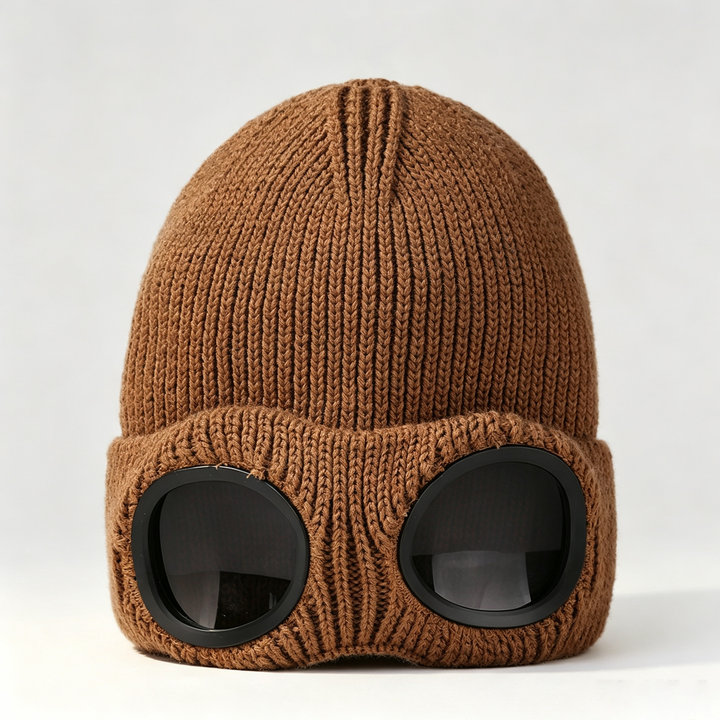 Windproof and Warm Goggles Knitted Hat