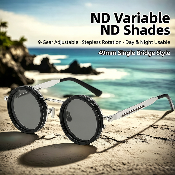 Retro round polarized glasses