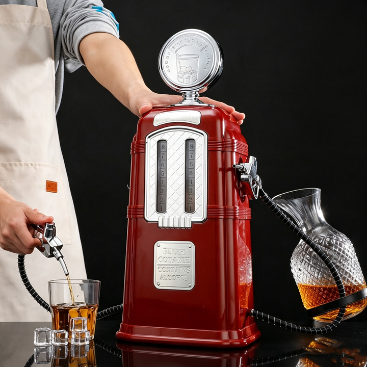 Vintage Gas Pump Dual‑Nozzle Liquor Dispenser