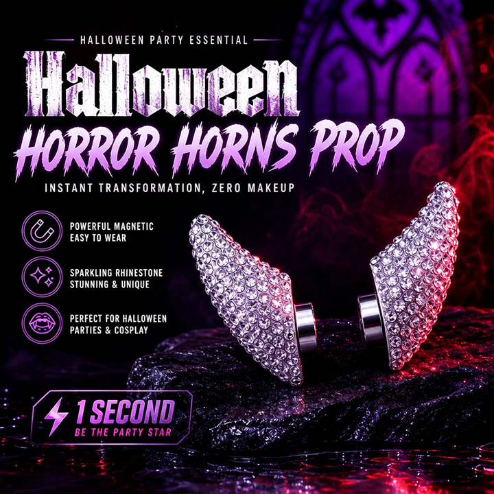 Rhinestone Magnetic Devil Horn Accessories