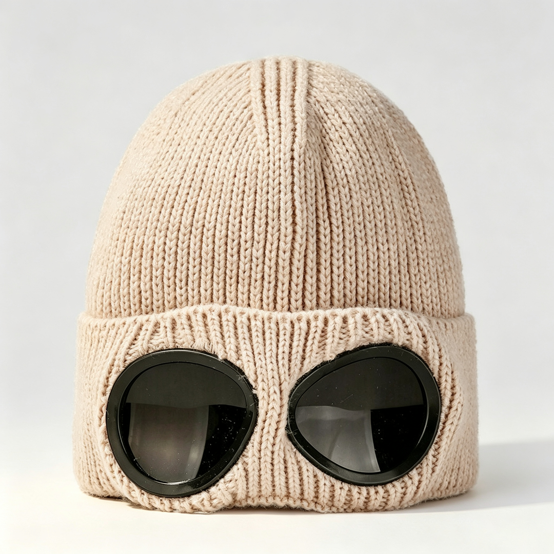 Windproof and Warm Goggles Knitted Hat