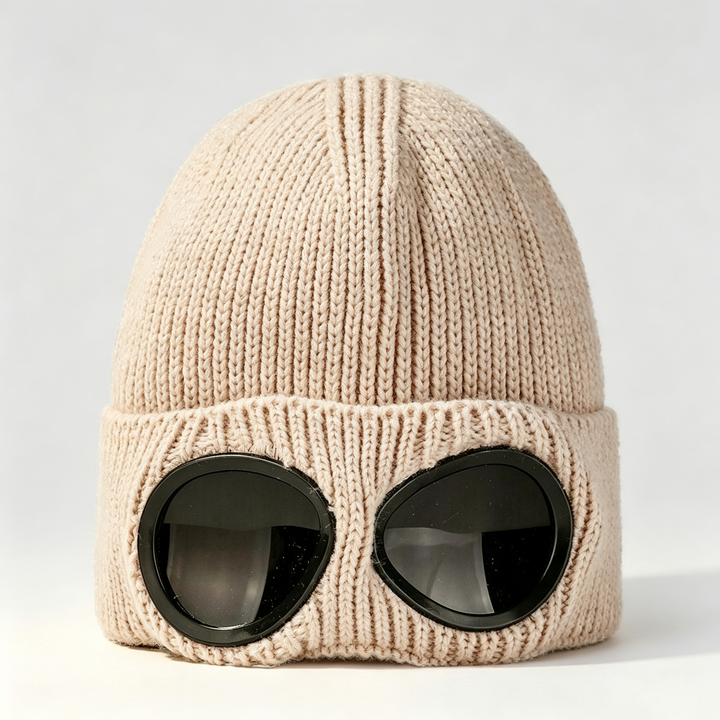 Windproof and Warm Goggles Knitted Hat