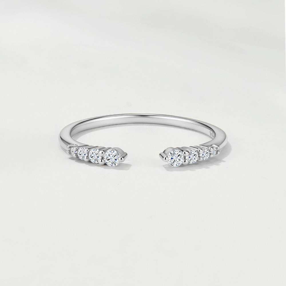 Moissanite stacked rings
