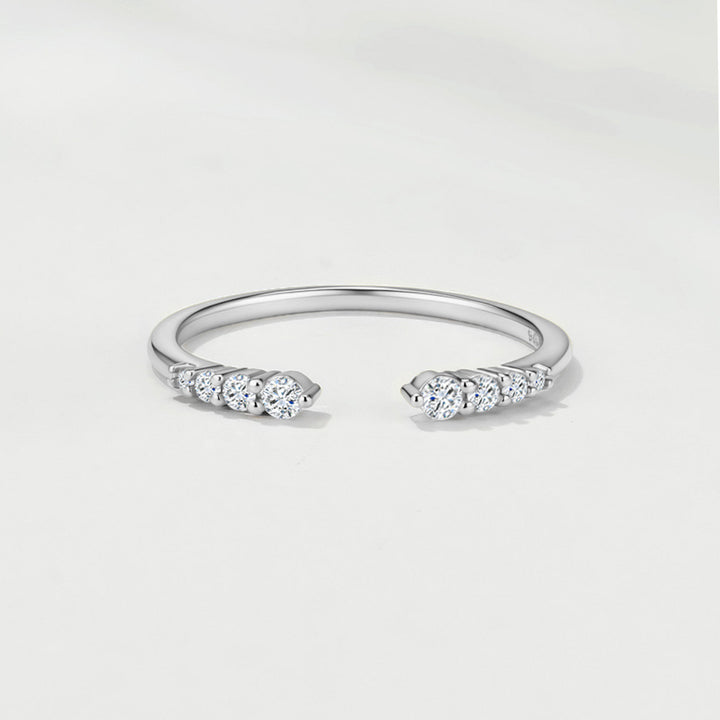 Moissanite stacked rings