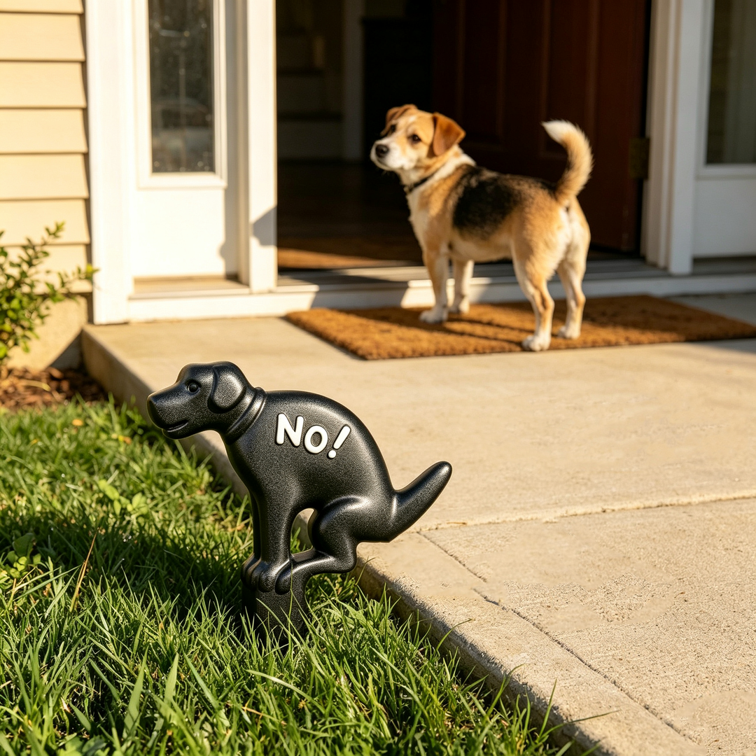 No Dog Pooping Warning Sign