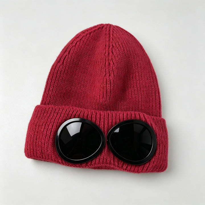 Windproof and Warm Goggles Knitted Hat