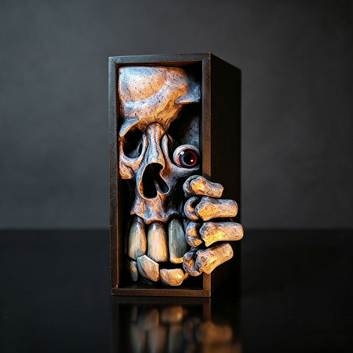 Gothic monster peeping bookend