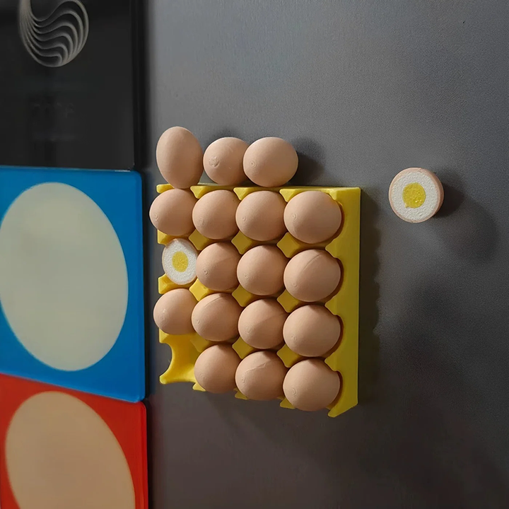 Individual egg-shaped refrigerator magnet decoration
