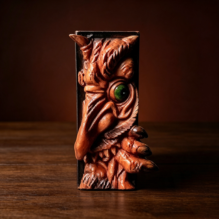 Gothic monster peeping bookend