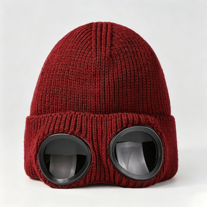 Windproof and Warm Goggles Knitted Hat