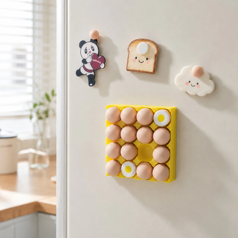 Individual egg-shaped refrigerator magnet decoration