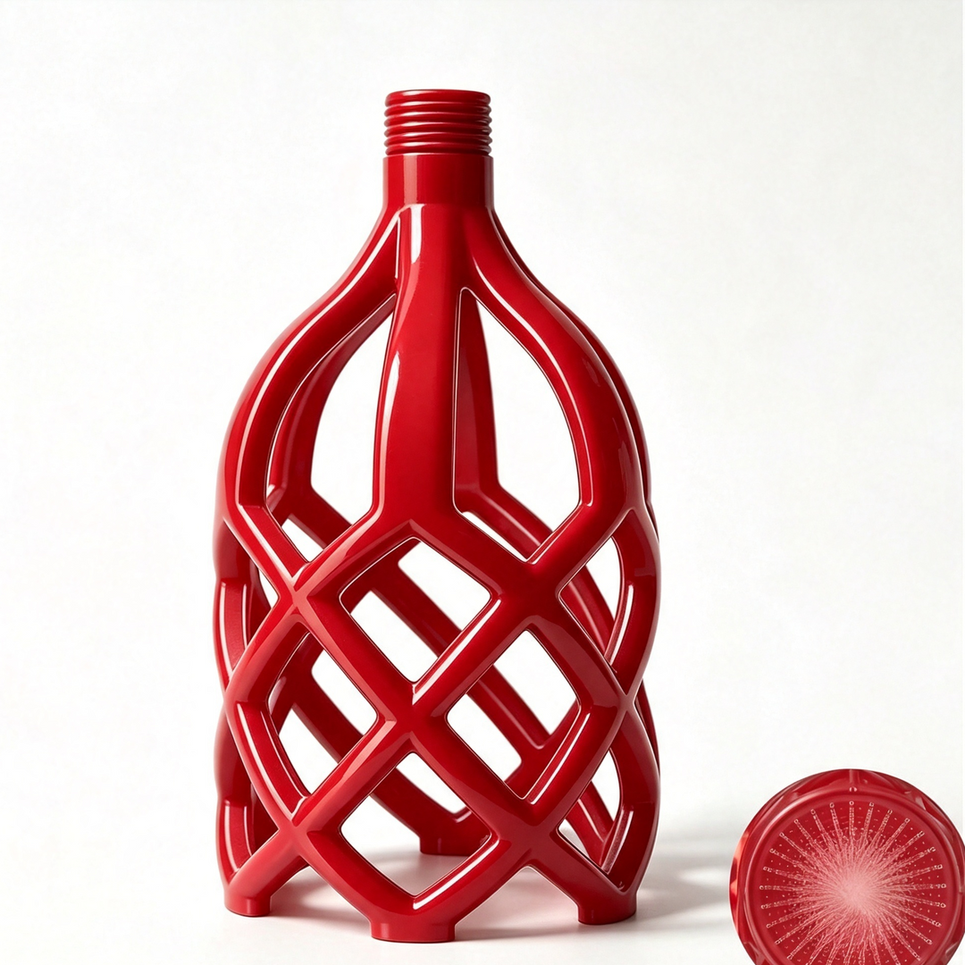 Hollowed-out mesh shower head