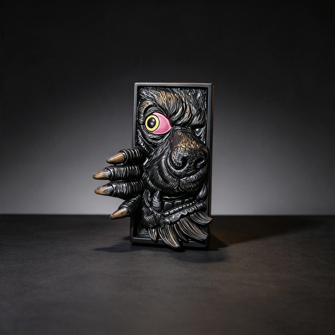 Gothic monster peeping bookend