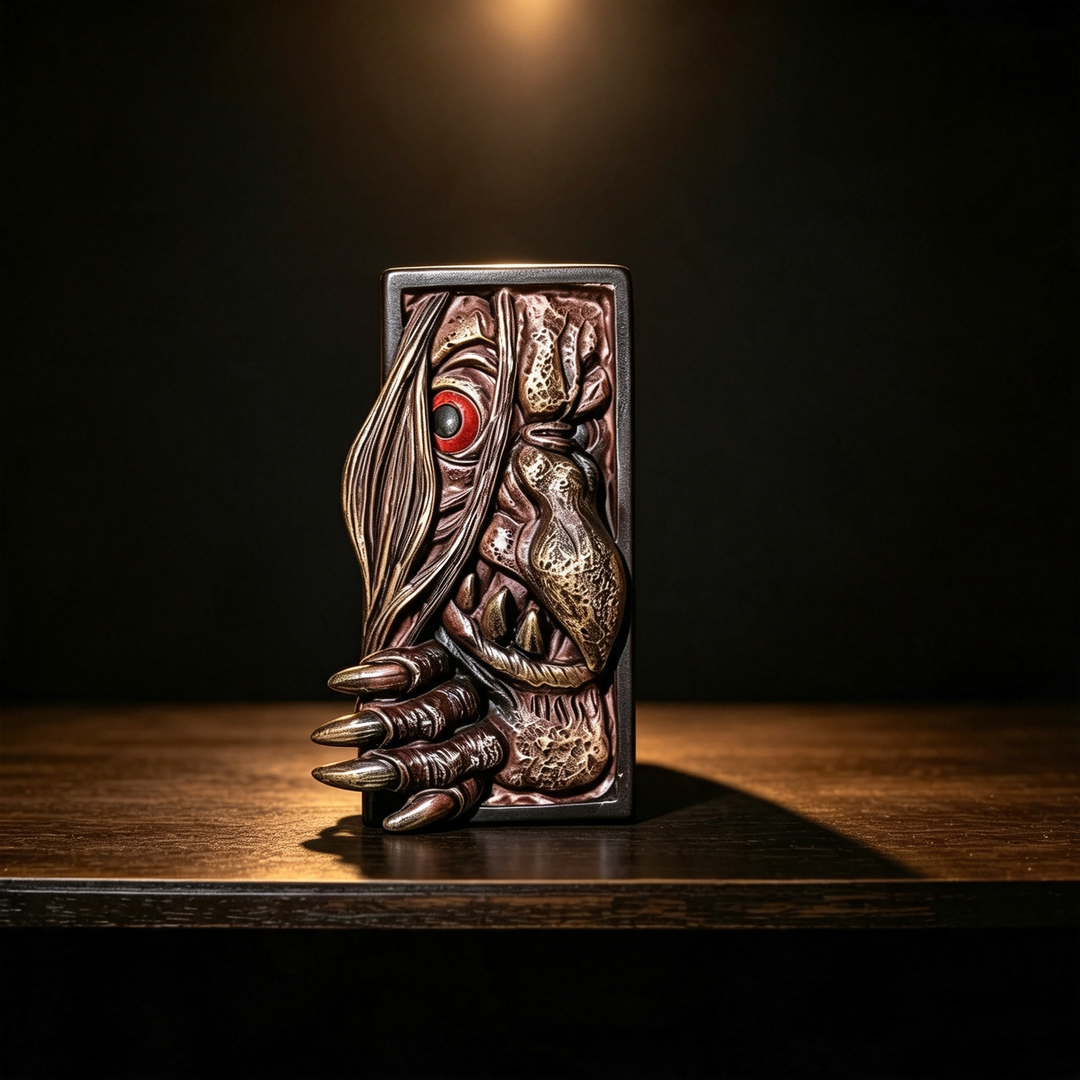Gothic monster peeping bookend