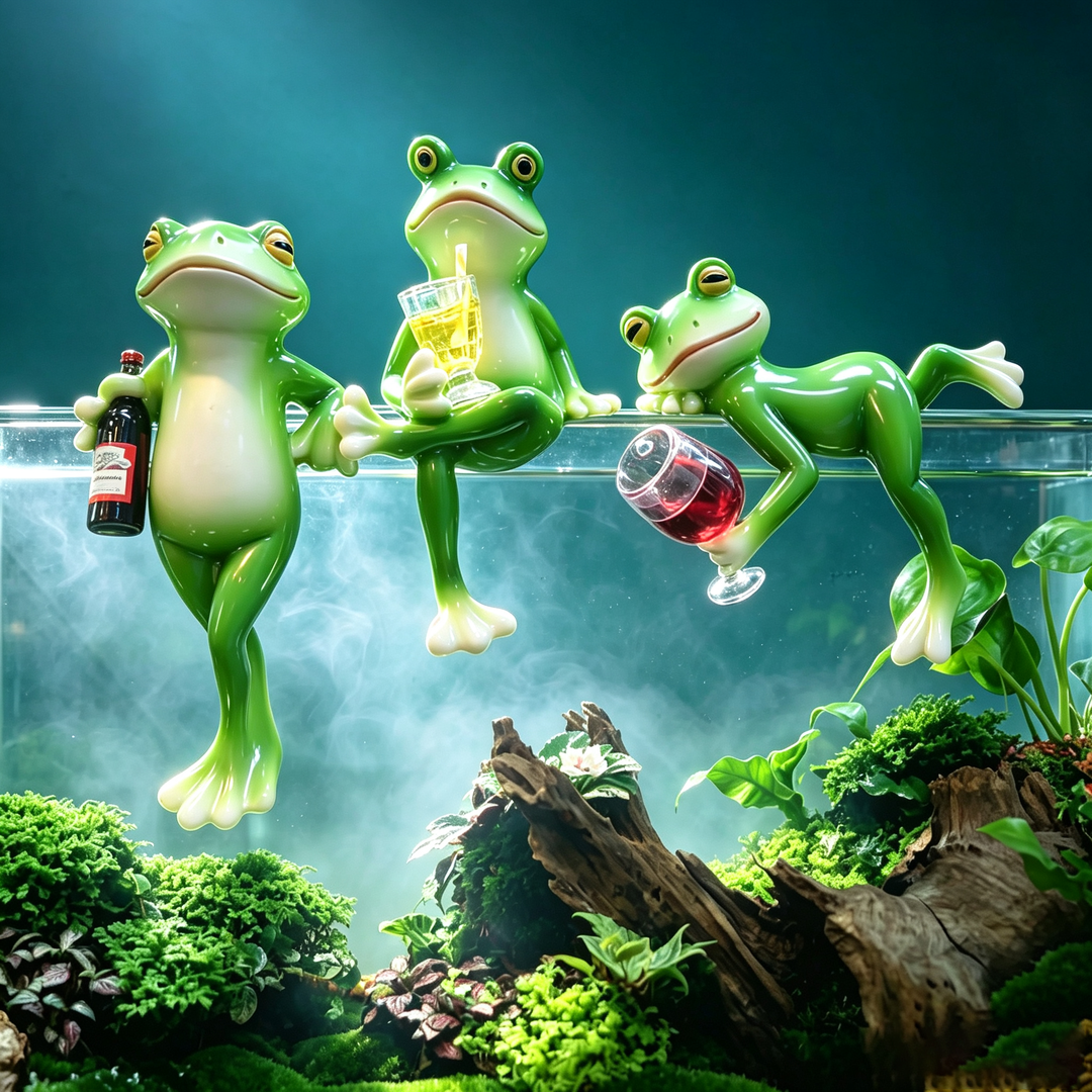 Creative Drinking frog figurine
