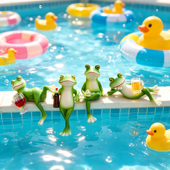 Creative Drinking frog figurine