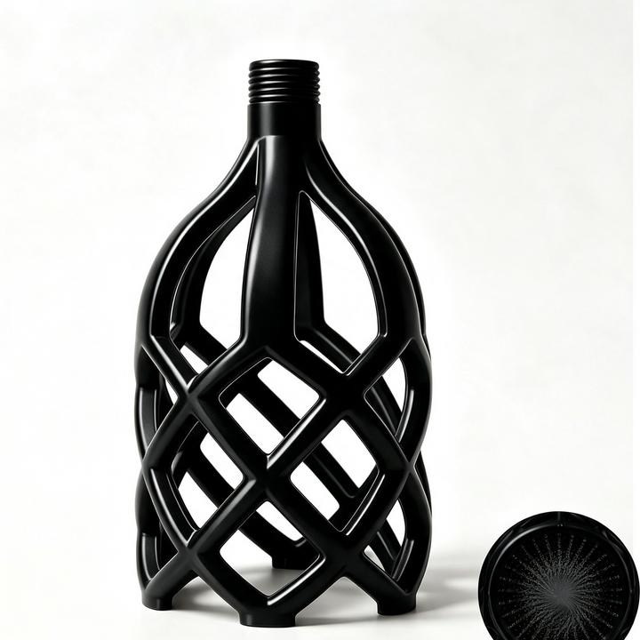 Hollowed-out mesh shower head