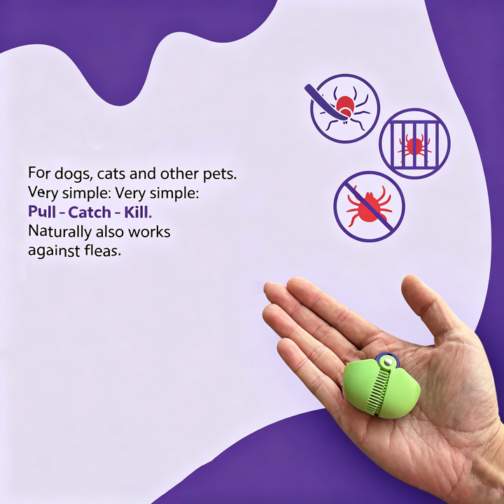 Silicone tick traps for cats and dogs