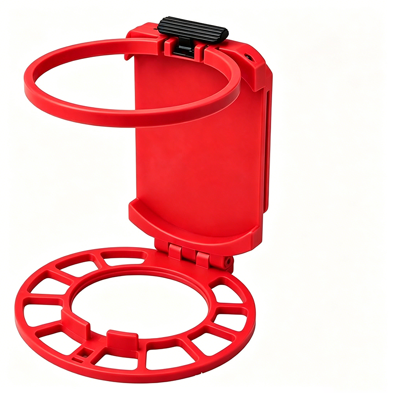 Collapsible belt-mounted drink holder